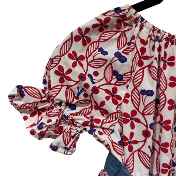 Matilda Jane Love Letters Fouth of July American Peasant Blouse Girl's Size 10 - Picture 5 of 10